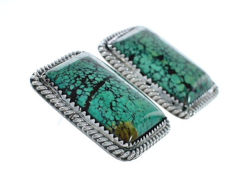 Native American Sterling Silver Turquoise Post Earrings AX130197
